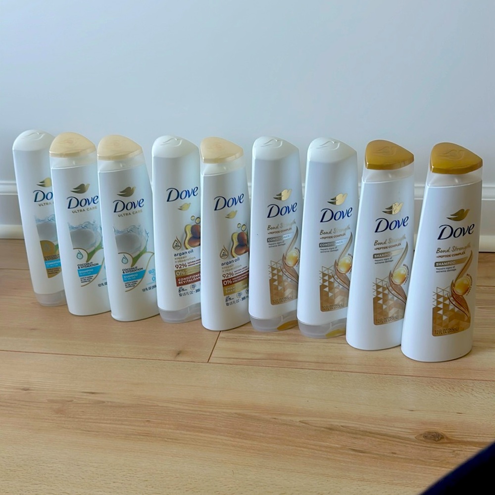 Dove shampoo and conditioner